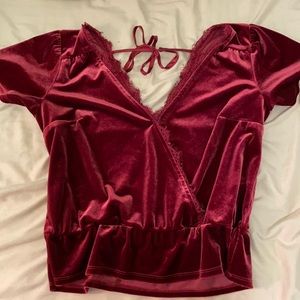 Red Velvet Top from Abercrombie and Fitch